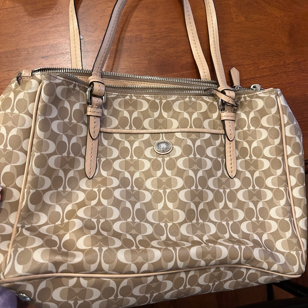 Coach tan purse